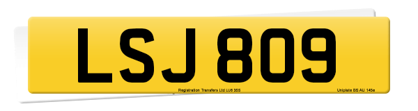 Registration number LSJ 809